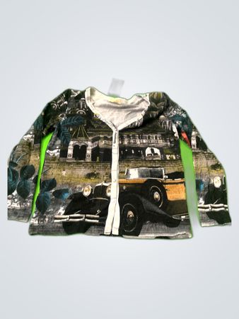 Long Sleeve Shirt with Vintage Car Print