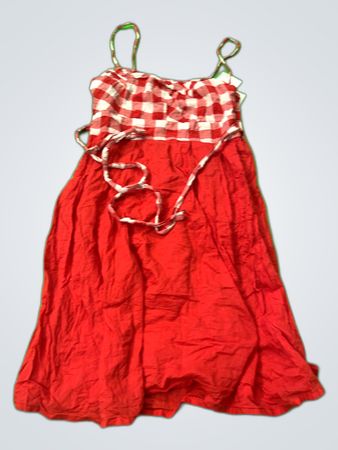 Red and White Checkered Dress