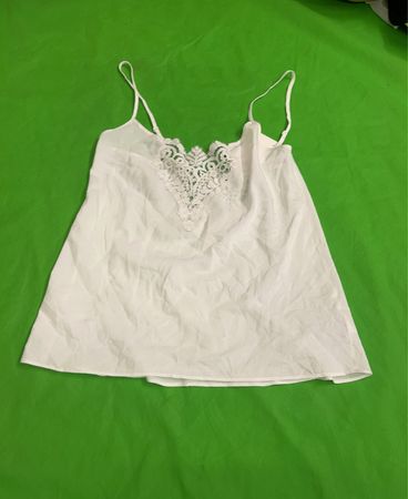 White Lace Trim Camisole