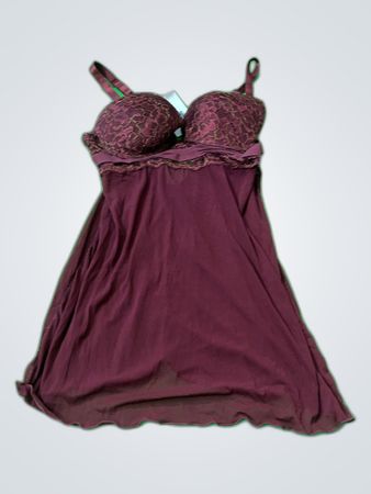 Burgundy Lace Chemise