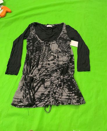 Cache Cache Black and Gray Printed Dress