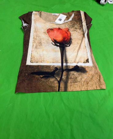 Paul Brial T-Shirt with Rose Design