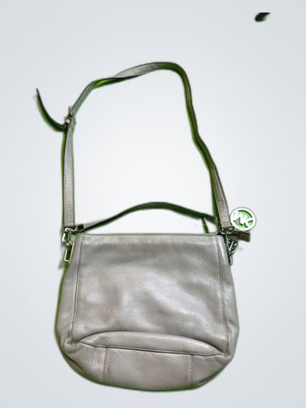 Michael Kors Gray Leather Shoulder Bag