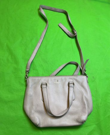 Kate Spade New York Silver Leather Shoulder Bag