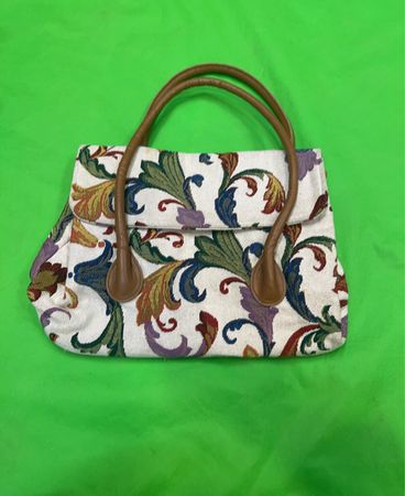 Sander Floral Embroidered Tote Handbag