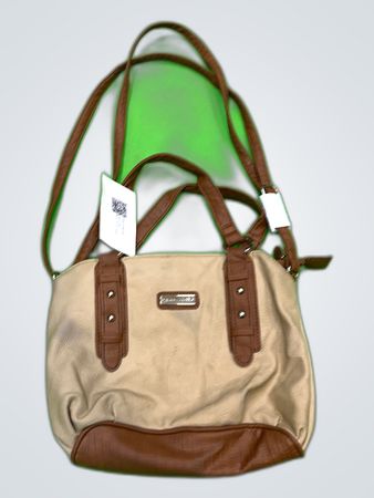 Laura Scott Tan Faux Leather Shoulder Bag