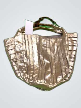 Ted Baker Metallic Pleated Tote Handbag