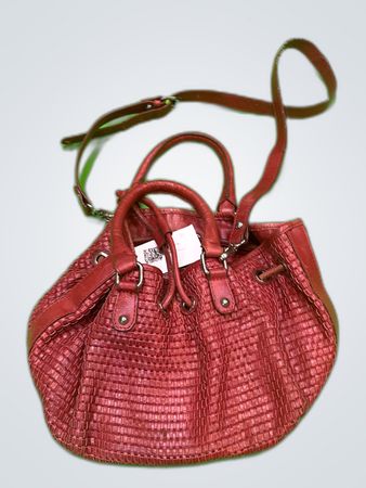 Fossil Red Leather Shoulder Bag