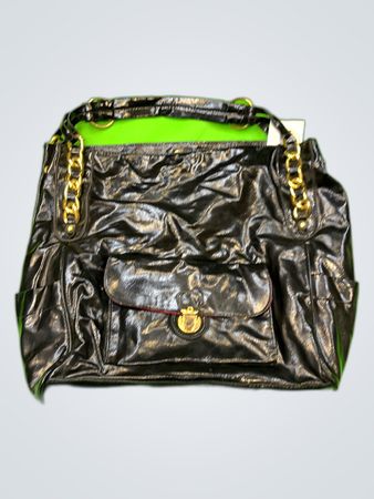 Black Chain Handle Tote Bag