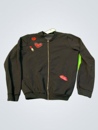 Fashion Power Co. Black Zip-Up Bomber Jacket