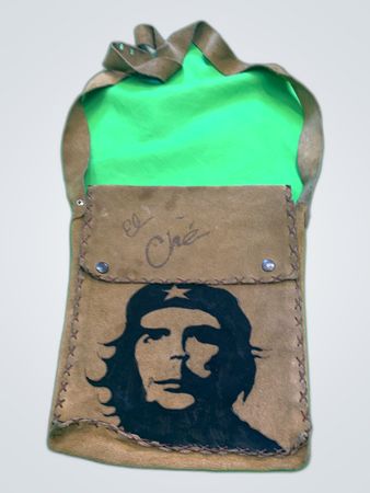 Unbranded Suede Crossbody Bag with Che Guevara Print