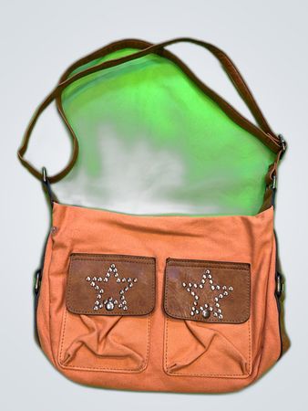 Brown Canvas Shoulder Bag