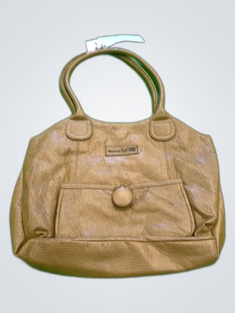 American Eagle Tan Leather Tote Bag