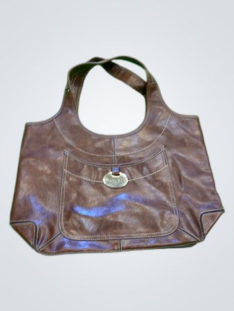Nine West Brown Leather Tote Handbag