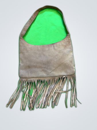 Brown Fringed Suede Shoulder Bag