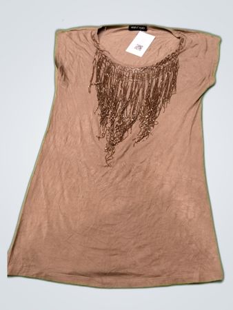 Brown Fringed Top