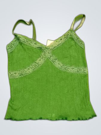 Green Lace Trim Camisole
