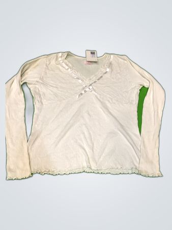 Lululemon White Ribbed Knit Top