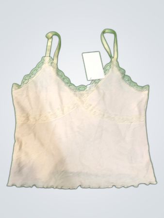 White Lace Trim Camisole Top