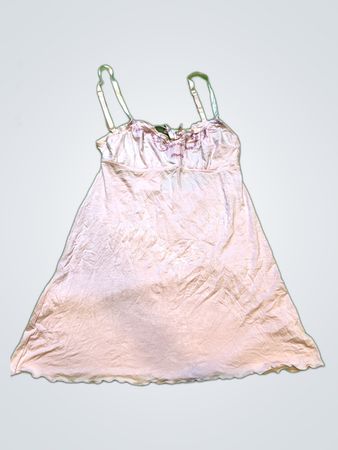 Pink Lace Trim Slip Dress
