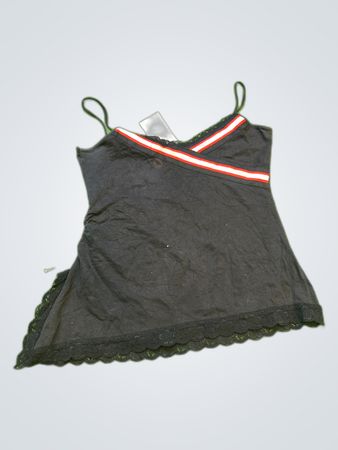Black Lace-Trimmed Camisole