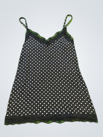 Tezenis Black Polka Dot Lace Trim Camisole