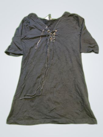 H&M Black Lace-Up Blouse