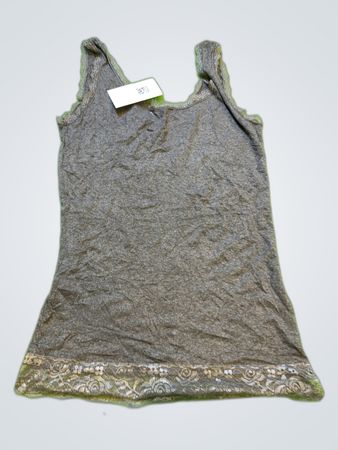 Gray Lace Trim Camisole Top