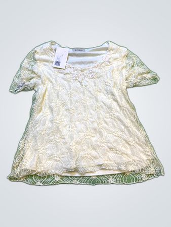 Bassini White Lace Blouse
