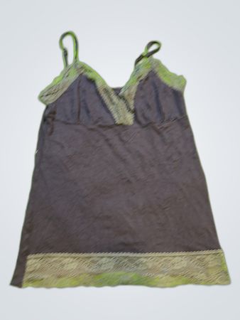 TEZING Gray Lace Trim Camisole