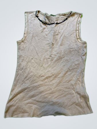Benetton Beige Beaded Tank Top