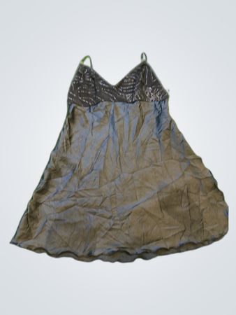 Black Sequined Slip Dress