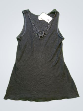 Black Lace Trim Camisole Top