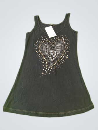ME & ME Black Rhinestone Tank Mini Dress