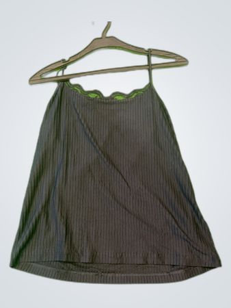 Black Ribbed Tank Top