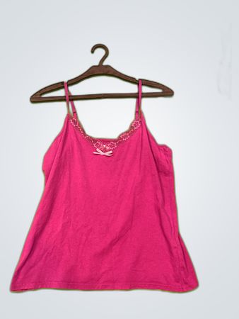 Pink Lace Trim Camisole