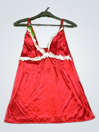 Unbranded Red Lace Trim Satin Camisole