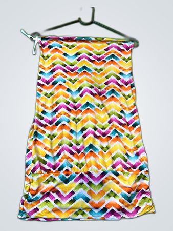 Multicolored Chevron Print Crop Tank Top