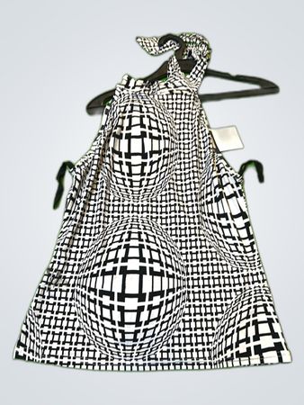 Unbranded Geometric Print Halter Mini Dress