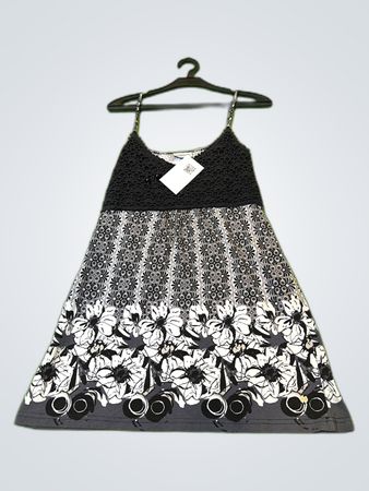 Black and White Floral Dress