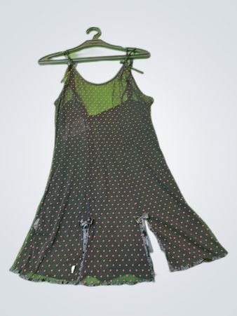 Unbranded Black Polka Dot Slip Dress