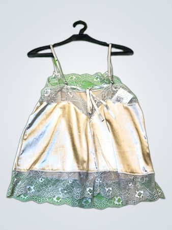 Silk Camisole with Lace Trim