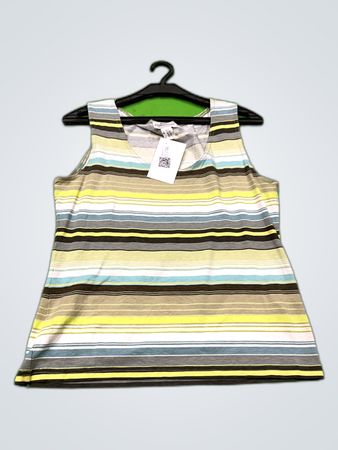 Best Connections Striped Sleeveless Tank Top