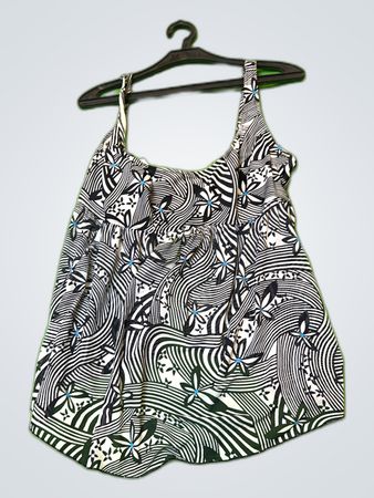 Unbranded Black and White Abstract Print Tank Top