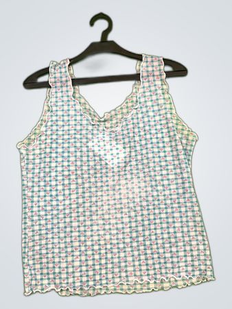 Unbranded Checkered Ruffle Camisole Top