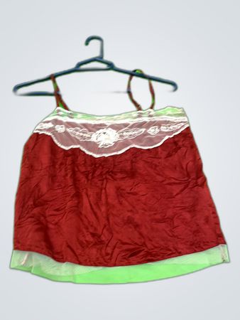 Red Lace Trimmed Top