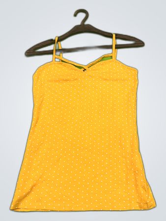TALLY WEIJL Yellow Polka Dot Tank Top