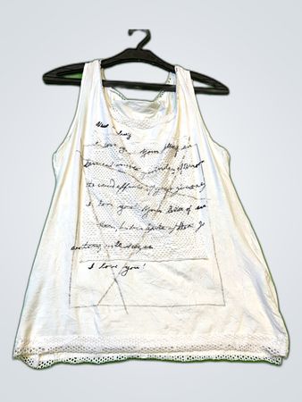 Geisha White Lace Trim Tank Top