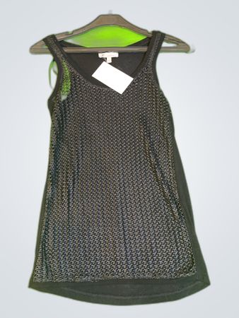 Kookai Black Mesh Tank Top