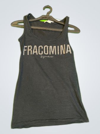 Ricomini Jeans Graphic Tank Top Black